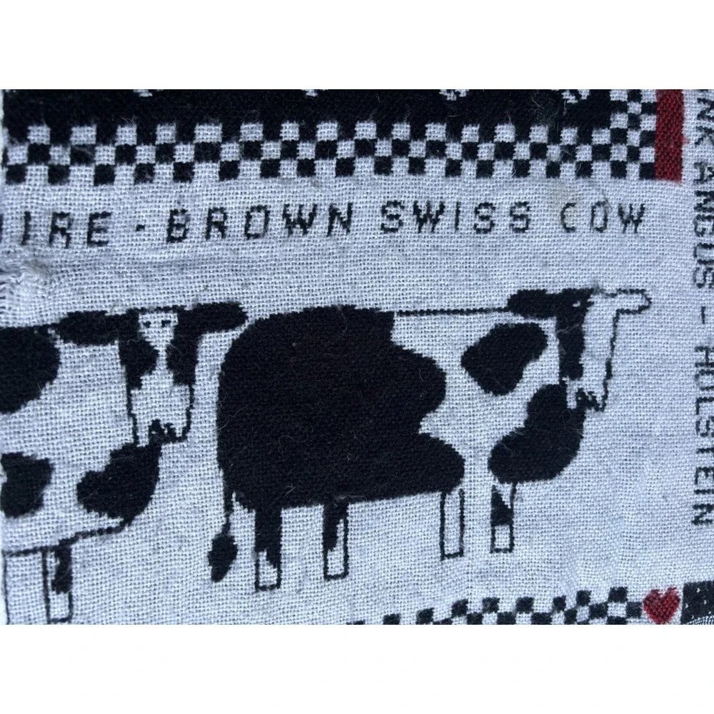 Vintage Tapestry Throw Pat Meyers Cow Breeds Holstein Black Angus Jersey Friesan